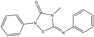 4-Methyl-2-phenyl-5-(phenylimino)-4,5-dihydro-1,2,4-thiadiazol-3(2H)-one 结构式