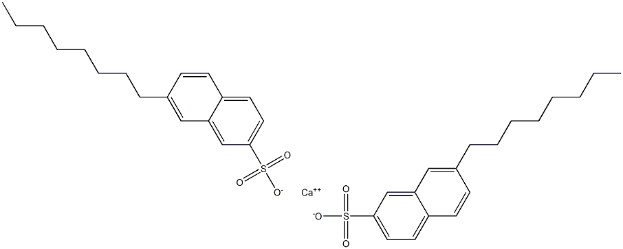 Bis(7-octyl-2-naphthalenesulfonic acid)calcium salt 结构式