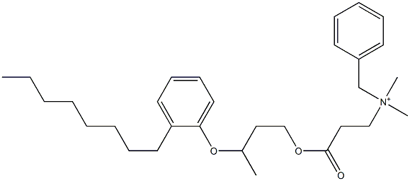 N,N-Dimethyl-N-benzyl-N-[2-[[3-(2-octylphenyloxy)butyl]oxycarbonyl]ethyl]aminium 结构式