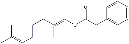 Phenylacetic acid 2,7-dimethyl-1,6-octadienyl ester 结构式