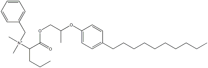 N,N-Dimethyl-N-benzyl-N-[1-[[2-(4-decylphenyloxy)propyl]oxycarbonyl]butyl]aminium 结构式