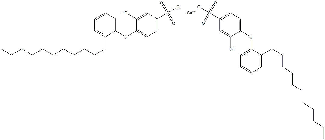 Bis(2-hydroxy-2'-undecyl[oxybisbenzene]-4-sulfonic acid)calcium salt 结构式