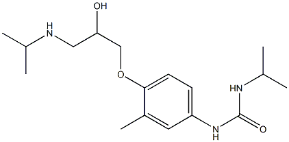 1-Isopropyl-3-[3-methyl-4-[2-hydroxy-3-[isopropylamino]propoxy]phenyl]urea 结构式