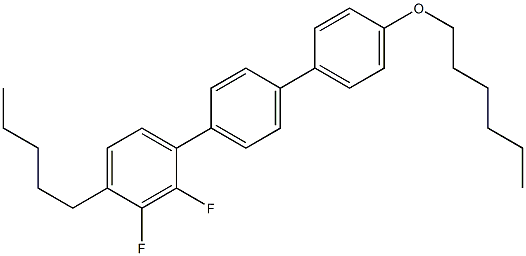 4-Pentyl-4''-hexyloxy-2,3-difluoro-1,1':4',1''-terbenzene 结构式