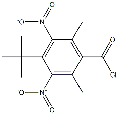4-tert-Butyl-2,6-dimethyl-3,5-dinitrobenzenecarbonyl chloride 结构式