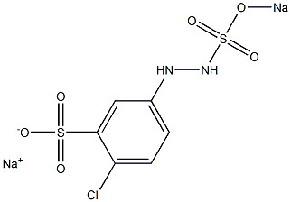 2-Chloro-5-[2-(sodiosulfo)hydrazino]benzenesulfonic acid sodium salt 结构式