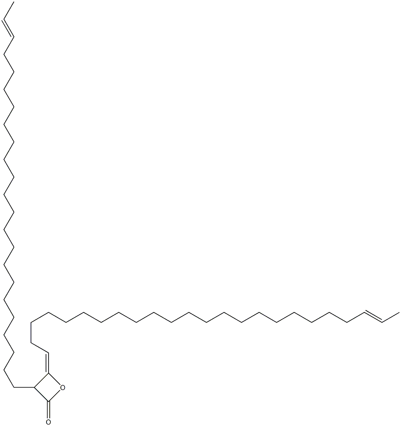 3-(21-Tricosenyl)-4-(22-tetracosen-1-ylidene)oxetan-2-one 结构式