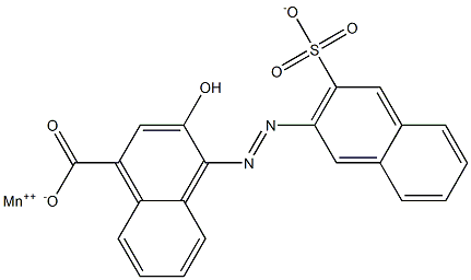 4-[(3-Sulfo-2-naphtyl)azo]-3-hydroxy-1-naphthalenecarboxylic acid manganese(II) salt 结构式