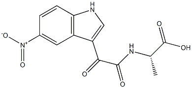 N-[[(5-Nitro-1H-indol-3-yl)carbonyl]carbonyl]-L-alanine 结构式