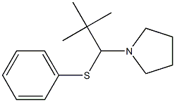 1-[2,2-Dimethyl-1-(phenylthio)propyl]pyrrolidine 结构式