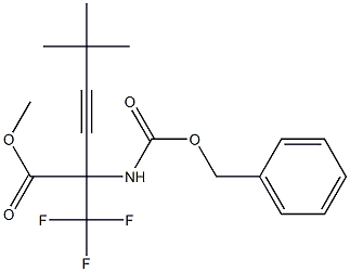 2-(Benzyloxycarbonylamino)-2-trifluoromethyl-4-tert-butyl-3-butynoic acid methyl ester 结构式