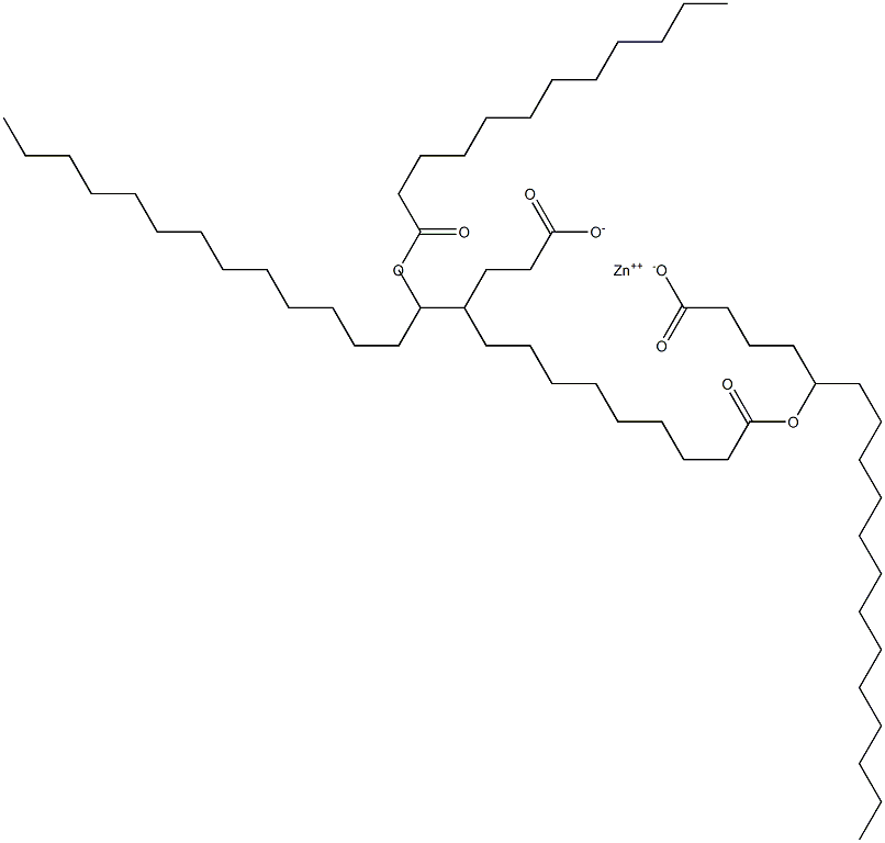 Bis(5-lauroyloxyoctadecanoic acid)zinc salt 结构式