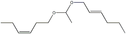 Acetaldehyde [(E)-2-hexenyl][(Z)-3-hexenyl]acetal 结构式