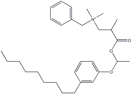 N,N-Dimethyl-N-benzyl-N-[2-[[1-(3-nonylphenyloxy)ethyl]oxycarbonyl]propyl]aminium 结构式