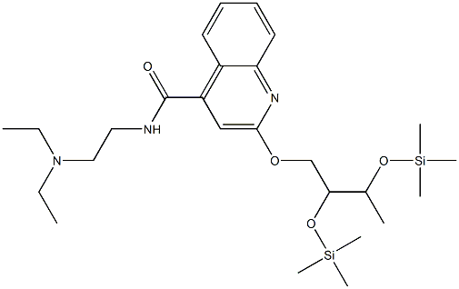 2-[2,3-Di(trimethylsilyloxy)butoxy]-N-[2-(diethylamino)ethyl]-4-quinolinecarboxamide 结构式