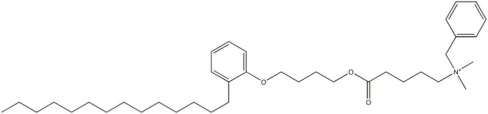 N,N-Dimethyl-N-benzyl-N-[4-[[4-(2-tetradecylphenyloxy)butyl]oxycarbonyl]butyl]aminium 结构式