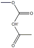 1-Methoxy-1,3-dioxobutane-2-ide 结构式