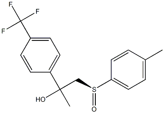 (S)-1-Methyl-1-(4-trifluoromethylphenyl)-2-(4-methylphenylsulfinyl)ethanol 结构式