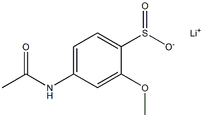 4-(Acetylamino)-2-methoxybenzenesulfinic acid lithium salt 结构式