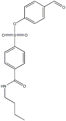 N-Butyl-4-(4-formylphenoxysulfonyl)benzamide 结构式