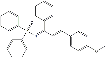 N-(Diphenylphosphinyl)-3-(4-methoxyphenyl)-1-phenyl-2-propen-1-imine 结构式