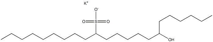 16-Hydroxydocosane-10-sulfonic acid potassium salt 结构式