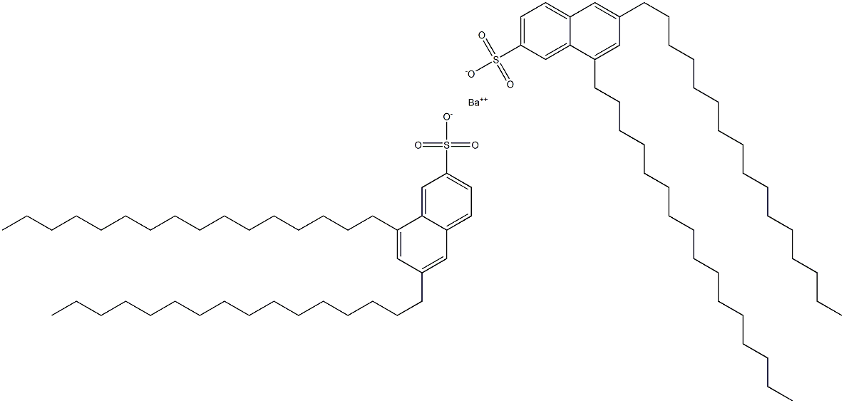 Bis(6,8-dihexadecyl-2-naphthalenesulfonic acid)barium salt 结构式