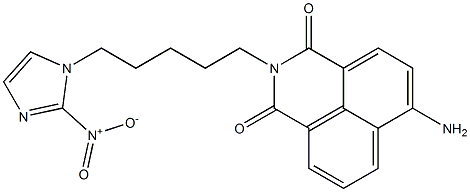 6-Amino-2-[5-(2-nitro-1H-imidazole-1-yl)pentyl]-1H-benzo[de]isoquinoline-1,3(2H)-dione 结构式