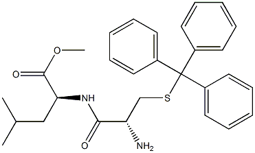 N-[S-(Triphenylmethyl)-L-cysteinyl]-L-leucine methyl ester 结构式