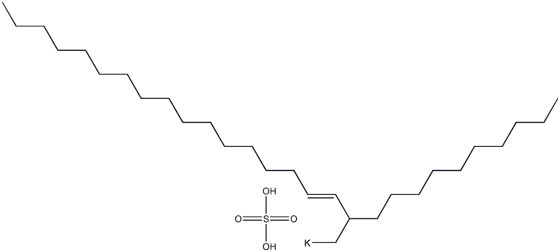 Sulfuric acid 2-decyl-3-nonadecenyl=potassium ester salt 结构式