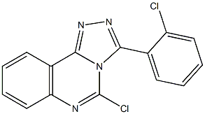 3-(2-Chlorophenyl)-5-chloro-1,2,4-triazolo[4,3-c]quinazoline 结构式