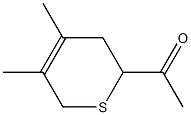 5,6-Dihydro-3,4-dimethyl-6-acetyl-2H-thiopyran 结构式