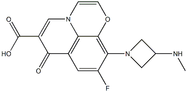 9-Fluoro-10-[3-(methylamino)azetidin-1-yl]-7-oxo-7H-pyrido[1,2,3-de]-1,4-benzoxazine-6-carboxylic acid 结构式