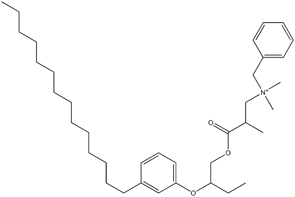 N,N-Dimethyl-N-benzyl-N-[2-[[2-(3-tetradecylphenyloxy)butyl]oxycarbonyl]propyl]aminium 结构式