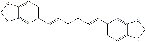 5,5'-[(1E,5E)-1,5-Hexadiene-1,6-diyl]bis(1,3-benzodioxole) 结构式