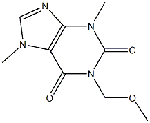 1-(Methoxymethyl)-3,7-dimethylxanthine 结构式