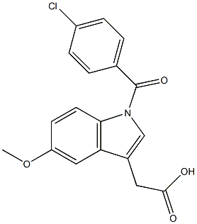 1-(4-Chlorobenzoyl)-5-methoxy-1H-indole-3-acetic acid 结构式