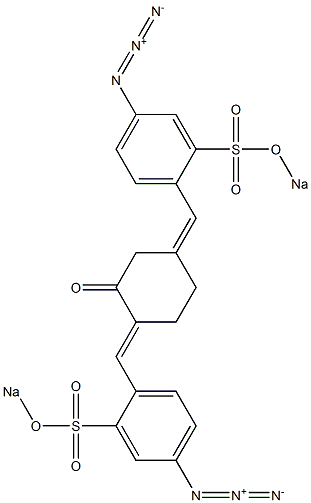 2,5-Bis[[4-azido-2-(sodiosulfo)phenyl]methylene]cyclohexanone 结构式