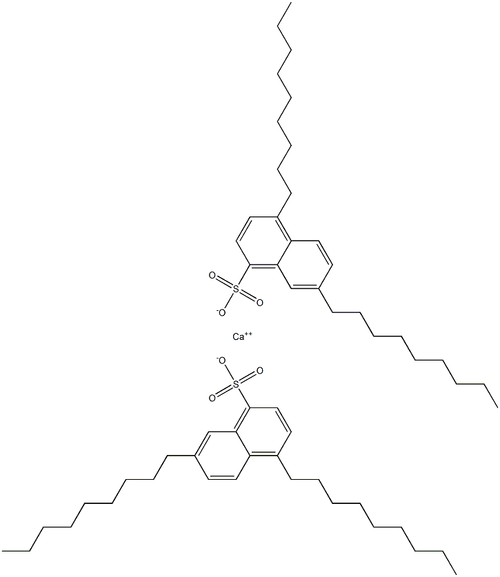 Bis(4,7-dinonyl-1-naphthalenesulfonic acid)calcium salt 结构式