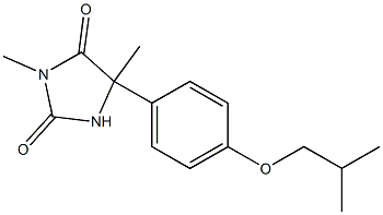 3,5-Dimethyl-5-[4-(2-methylpropoxy)phenyl]hydantoin 结构式