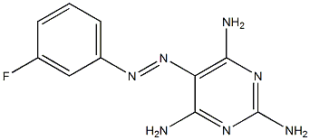 5-(m-Fluorophenylazo)-2,4,6-pyrimidinetriamine 结构式