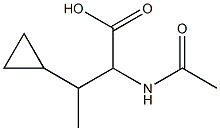 2-(Acetylamino)-3-cyclopropylbutyric acid 结构式