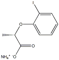 [S,(+)]-2-(o-Iodophenoxy)propionic acid ammonium salt 结构式