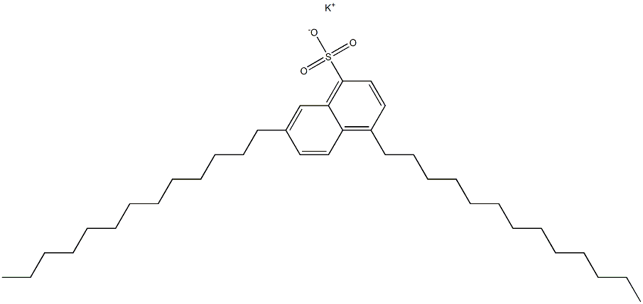 4,7-Ditridecyl-1-naphthalenesulfonic acid potassium salt 结构式