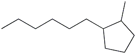 1-Hexyl-2-methylcyclopentane 结构式