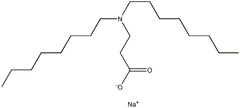 3-(N,N-Dioctylamino)propionic acid sodium salt 结构式