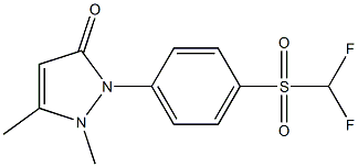 2,3-Dimethyl-1-[p-(difluoromethylsulfonyl)phenyl]-3-pyrazolin-5-one 结构式