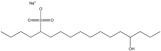 14-Hydroxyheptadecane-5-sulfonic acid sodium salt 结构式