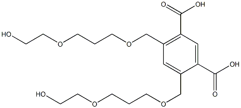 4,6-Bis(8-hydroxy-2,6-dioxaoctan-1-yl)isophthalic acid 结构式