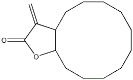 3a,4,5,6,7,8,9,10,11,12,13,13a-Dodecahydro-3-methylenecyclododeca[b]furan-2(3H)-one 结构式